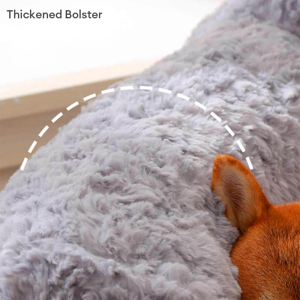 Pet's Cozy Faux Rabbit Fur Sofa Bed | Supportive Removable Washable Design 2