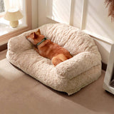 Pet's Cozy Faux Rabbit Fur Sofa Bed | Supportive Removable Washable Design 7