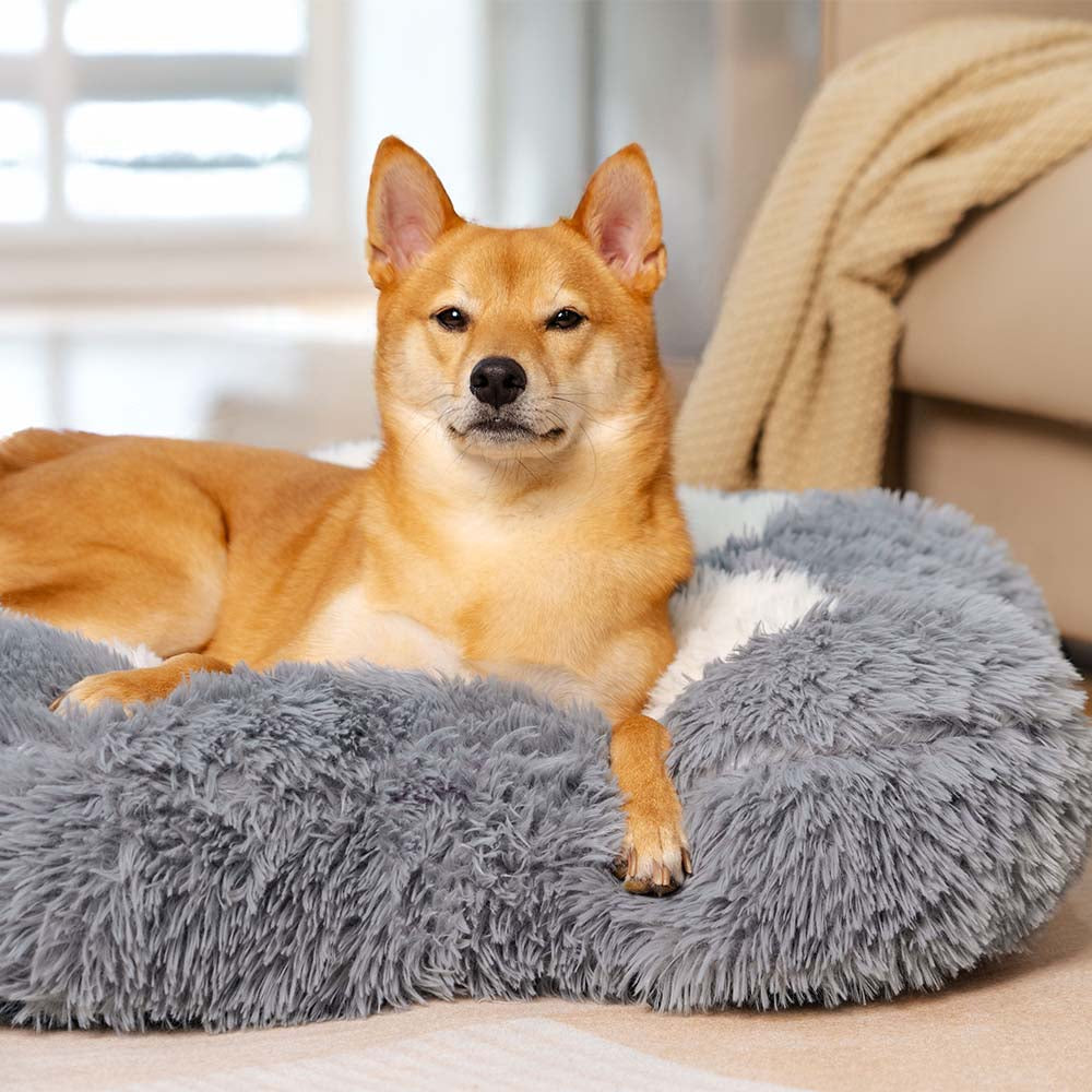 Pet's Cozy Fluffy Plush Dog Bed | Non-Slip Warm Sleeping Space 6