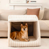 Pet's Cozy Plush Orthopedic Dog Bed | Stylish Striped Design for Comfort 5