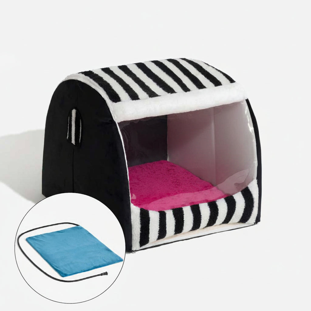 Pet's Cozy Plush Orthopedic Dog Bed | Stylish Striped Design for Comfort 9