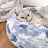 Pet's Cozy Plush Round Dog Bed | Soft Calming Winter Essential 7