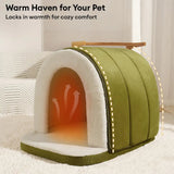 Pet's Cozy Polyester Cat Cave | Warm Deep Sleeping Bed for Dogs and Cats 5