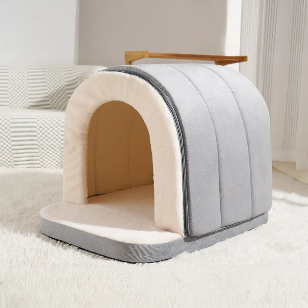 Pet's Cozy Polyester Cat Cave | Warm Deep Sleeping Bed for Dogs and Cats 9