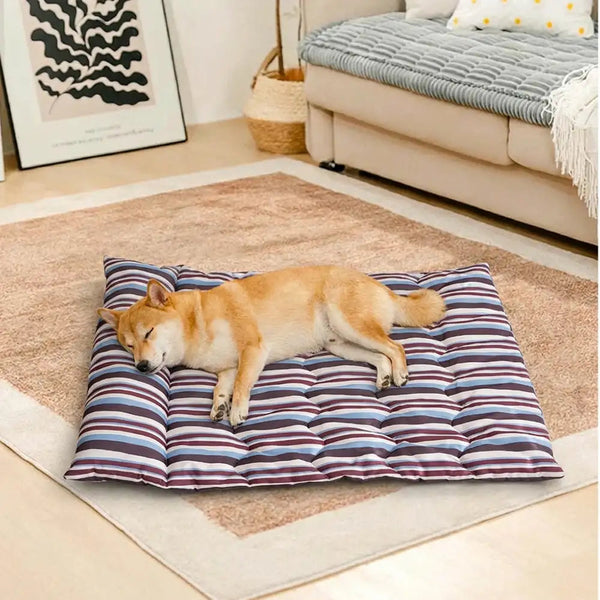 Pet's Cozy Polyester Dog Bed | Breathable Double-Sided Neck Support Pillow 0