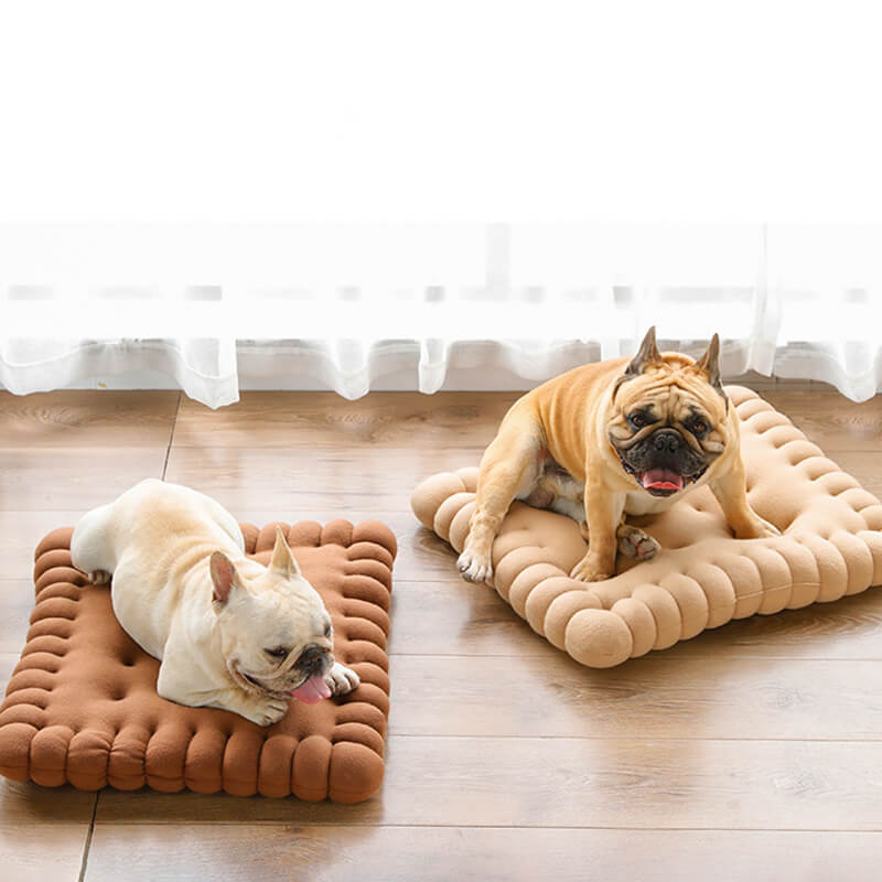 Pet's Cozy Quilted Dog Bed | Soft and Durable Biscuit Shape 1