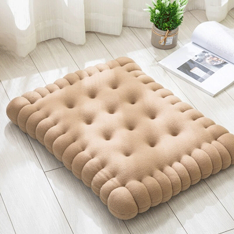 Pet's Cozy Quilted Dog Bed | Soft and Durable Biscuit Shape 8
