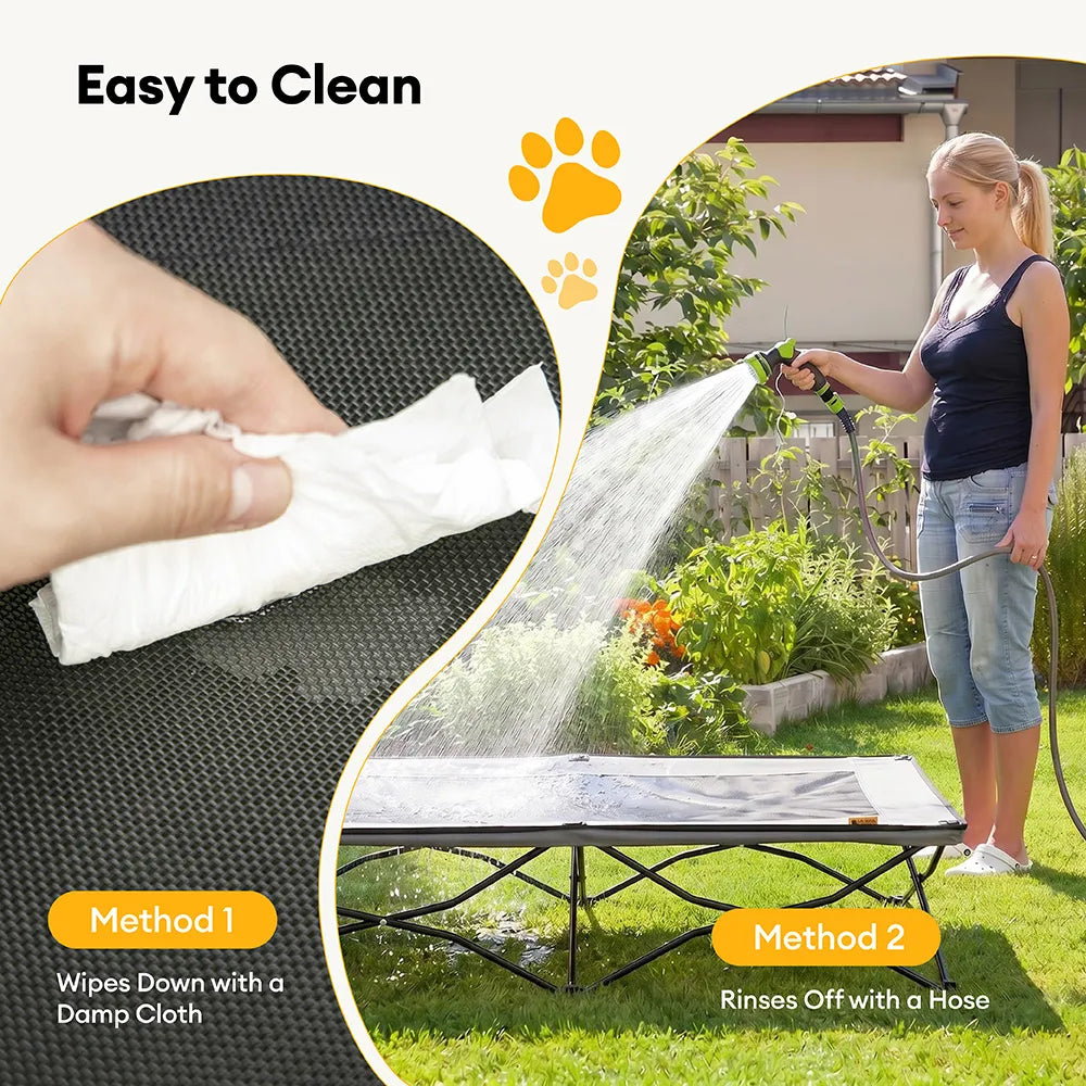 Pet's Elevated Polyester Dog Cot | Portable Cooling Bed for All Sizes 7