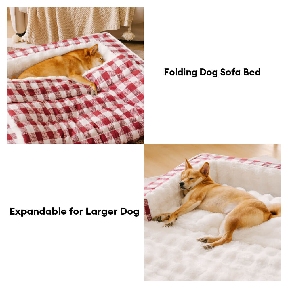 Pet's Ergonomic Plush Dog Bed | Expandable Calming Sleeping Mat 3