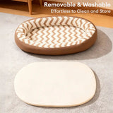 Pet's Faux Leather Dog Bed | Cozy Removable Washable Cushion 4