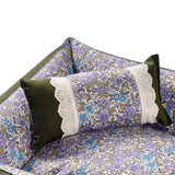 Pet's Floral Pattern Cotton Dog Bed | Comfortable Anti-Static Washable Cushion 8