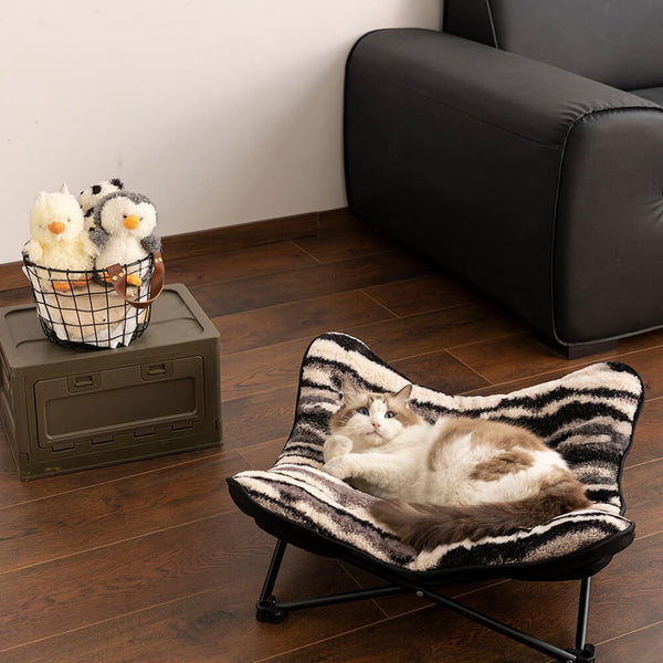 Pet's Foldable Polyester Elevated Bed | Comfortable Portable Outdoor Sleeping Spot 0