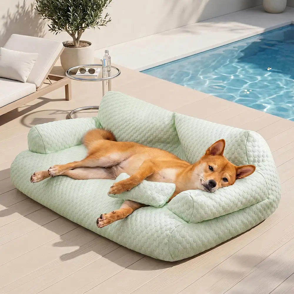 Pet's Ice Silk Cooling Sofa Bed | Breathable Washable Dog Bed 1