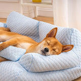 Pet's Ice Silk Cooling Sofa Bed | Breathable Washable Dog Bed 4