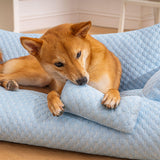 Pet's Ice Silk Cooling Sofa Bed | Breathable Washable Dog Bed 5