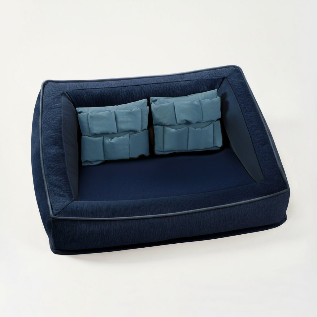 Pet's Orthopedic Foam Sofa Bed | Comfortable Supportive Design with Pillows 10