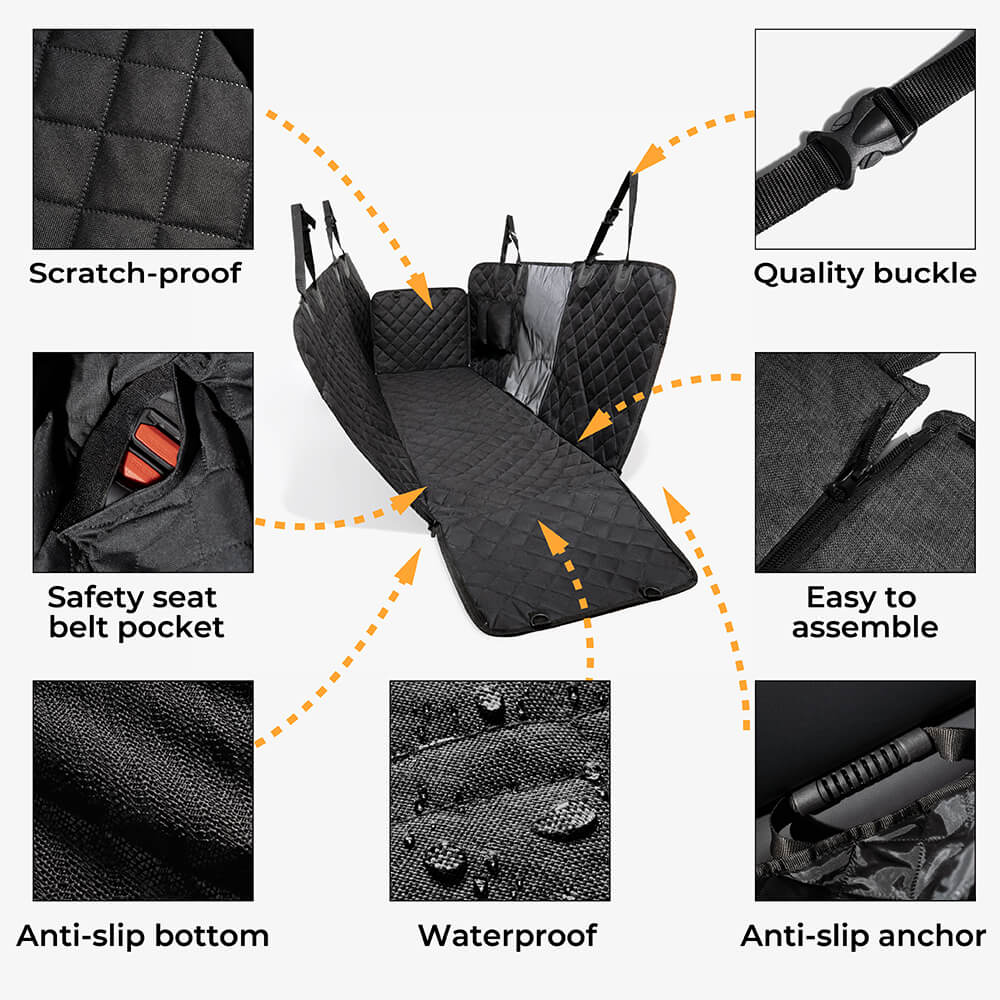 Pet's Oxford Fabric Dog Car Seat Cover | Scratch-Resistant and Easy to Clean 4