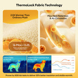 Pet's Plush Faux Fur Bolster Bed | Cozy Color-Blocked Design 2