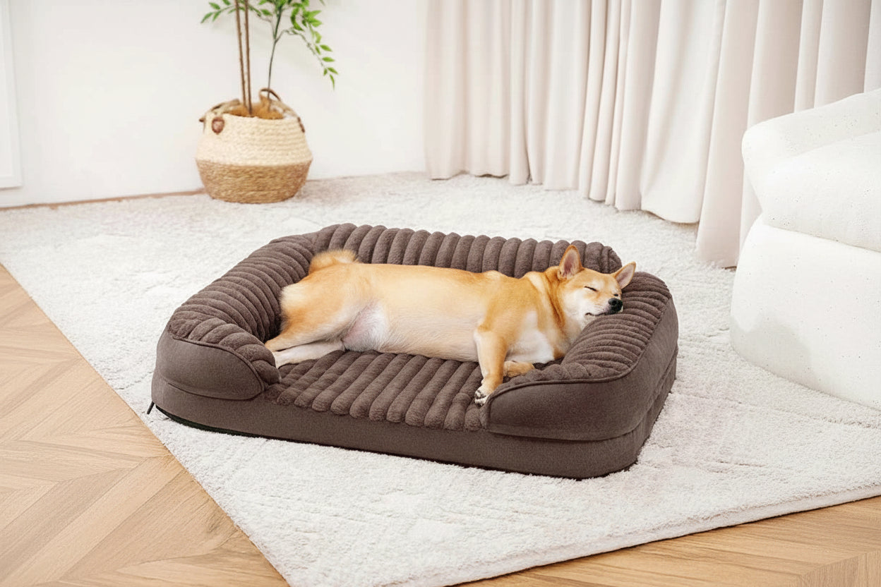 Pet's Plush Orthopedic Dog Bed | Cozy Washable Bolster for Comfort 1