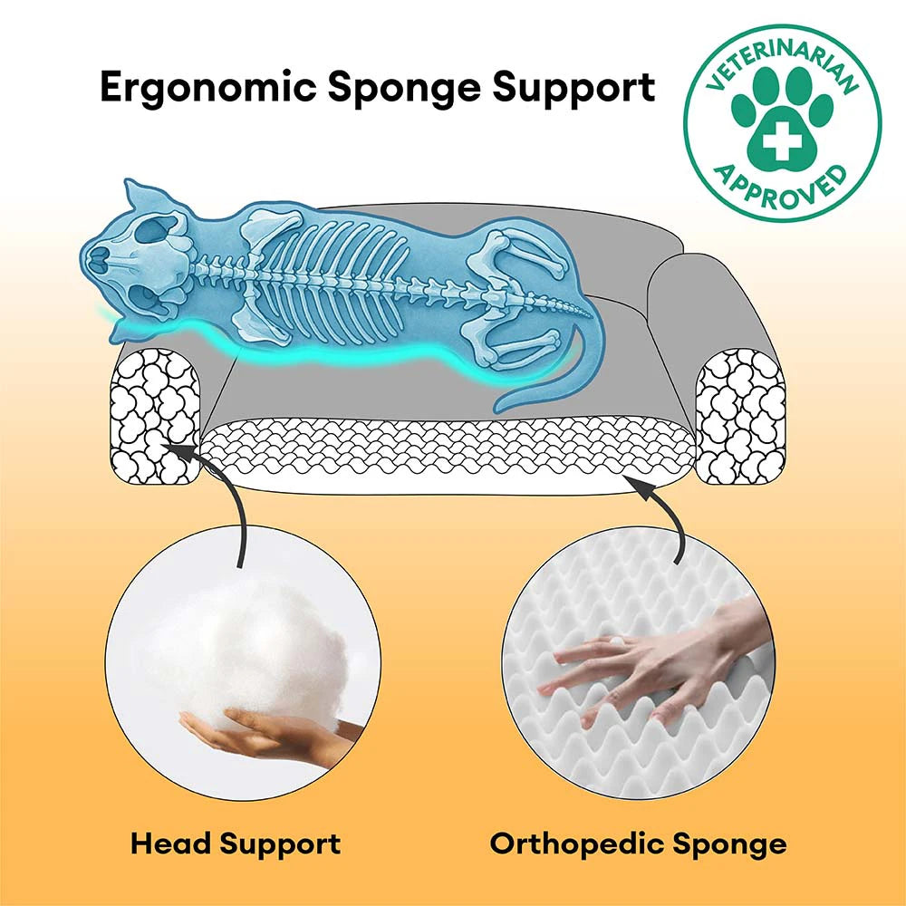 Pet's Plush Orthopedic Dog Bed | Cozy Washable Bolster for Comfort 3