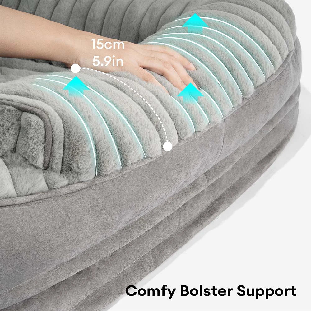 Pet's Plush Orthopedic Dog Bed | Cozy Washable Bolster for Comfort 4