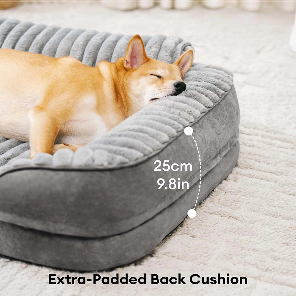 Pet's Plush Orthopedic Dog Bed | Cozy Washable Bolster for Comfort 5