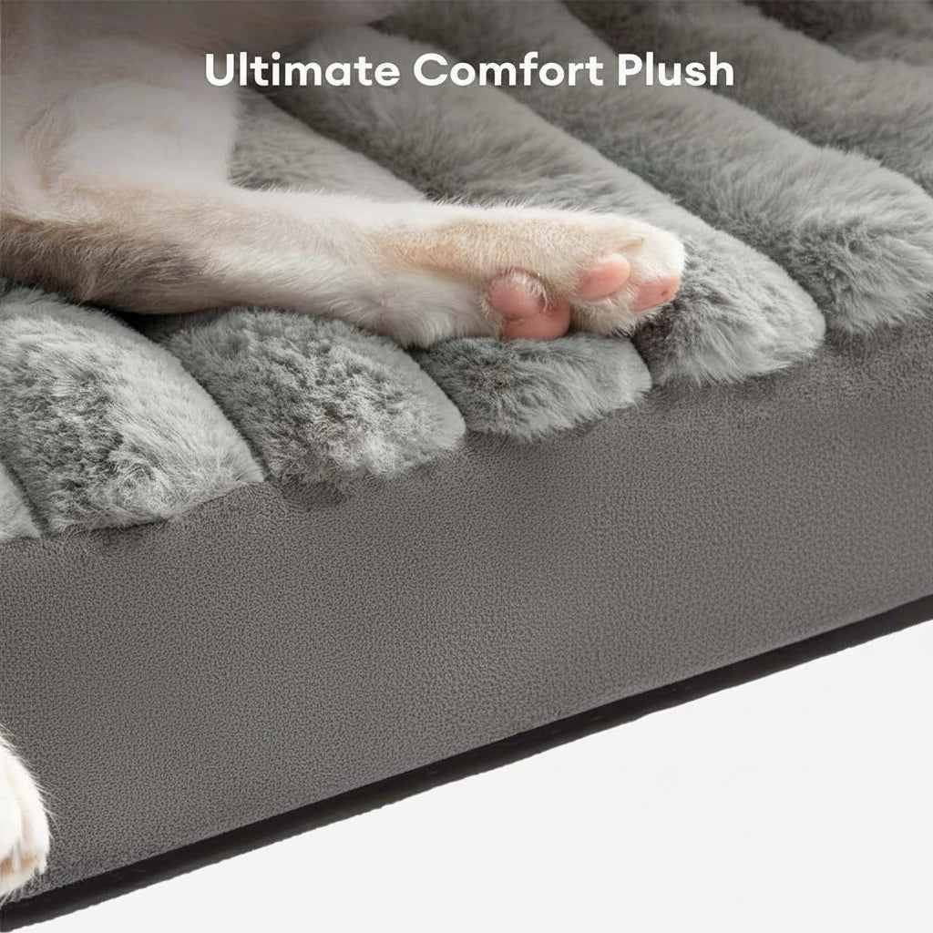 Pet's Plush Orthopedic Dog Bed | Cozy Washable Bolster for Comfort 6