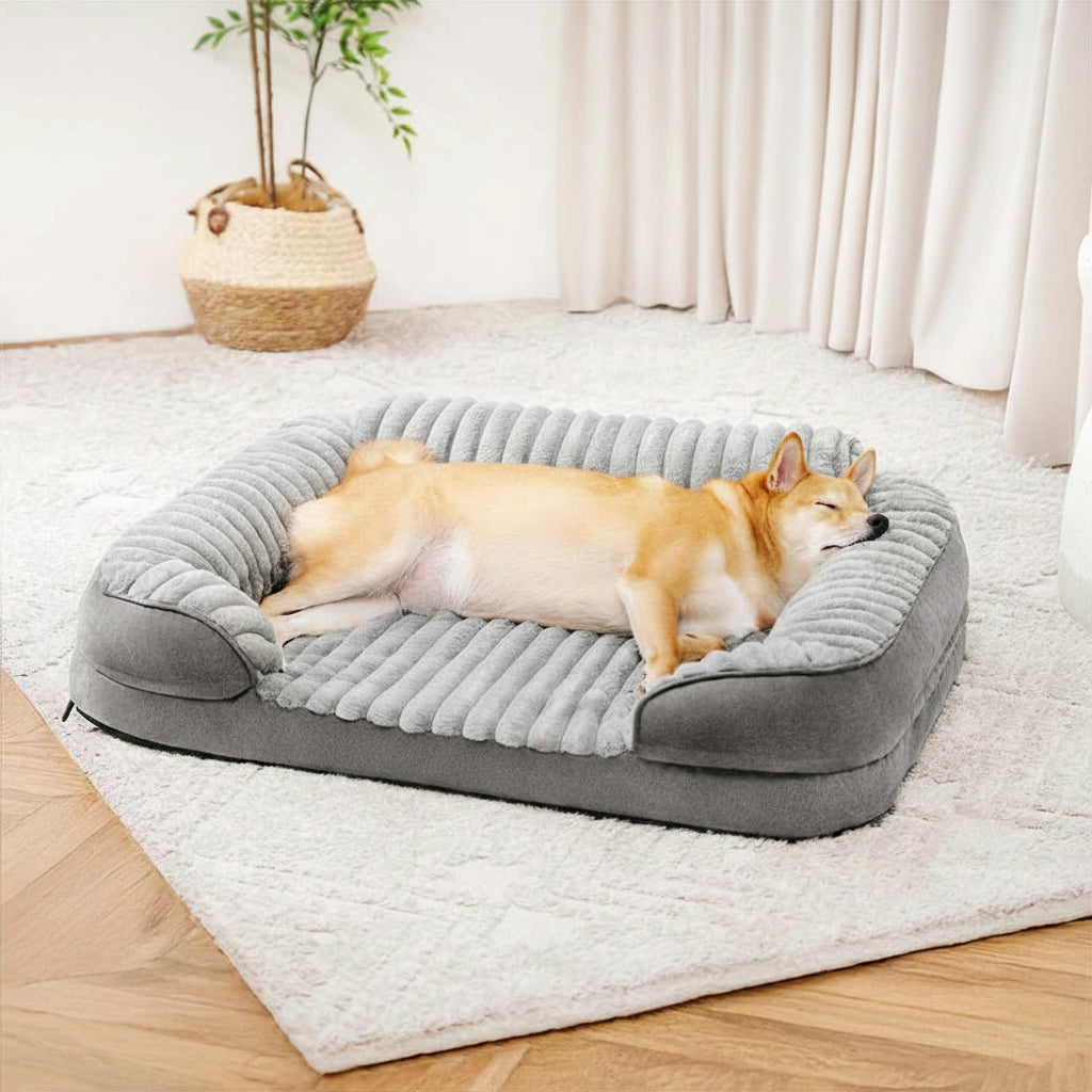 Pet's Plush Orthopedic Dog Bed | Cozy Washable Bolster for Comfort 9