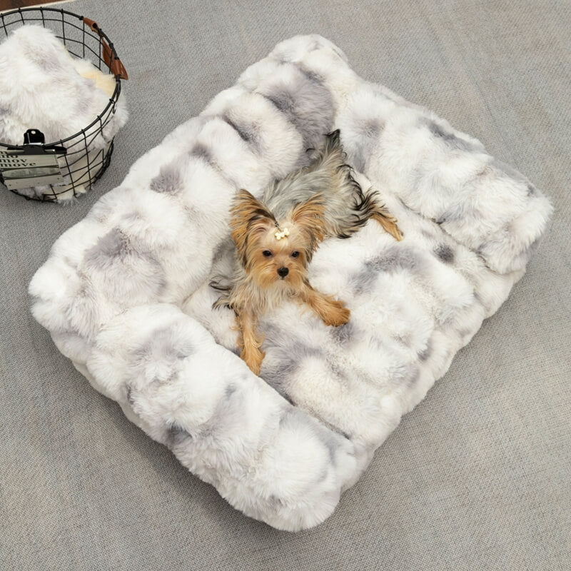 Pet's Plush Polyester Calming Bed | Thickened Cozy Sofa for Dogs and Cats 5