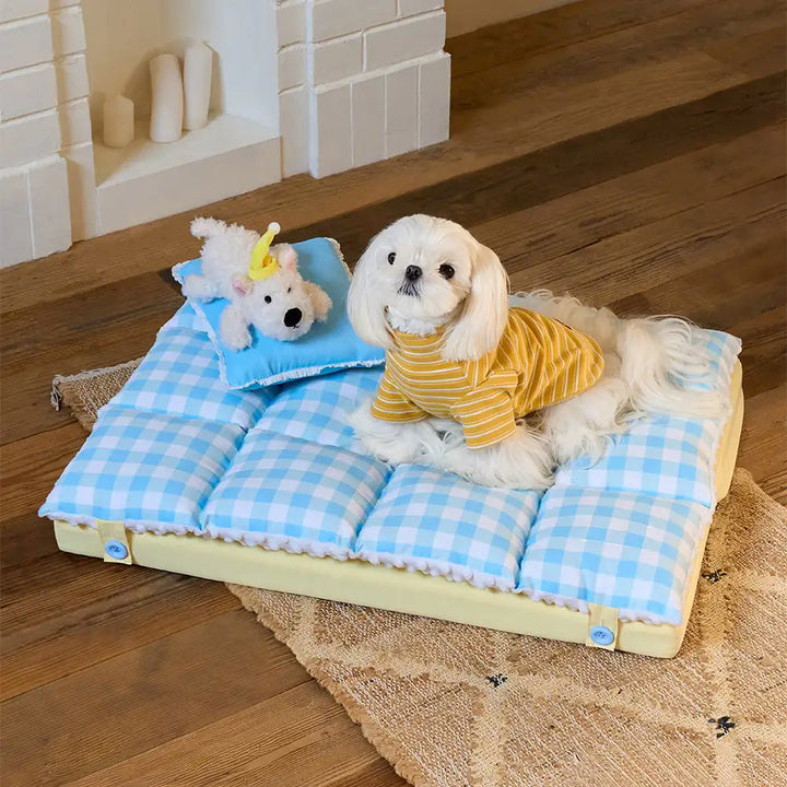 Pet's Plush Polyester Dog Bed | Comfortable Double-Layer Design 0