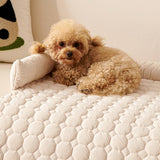 Pet's Ultra-Soft Pearl Fleece Dog Mat | Cozy Quilted Furniture Protector 7