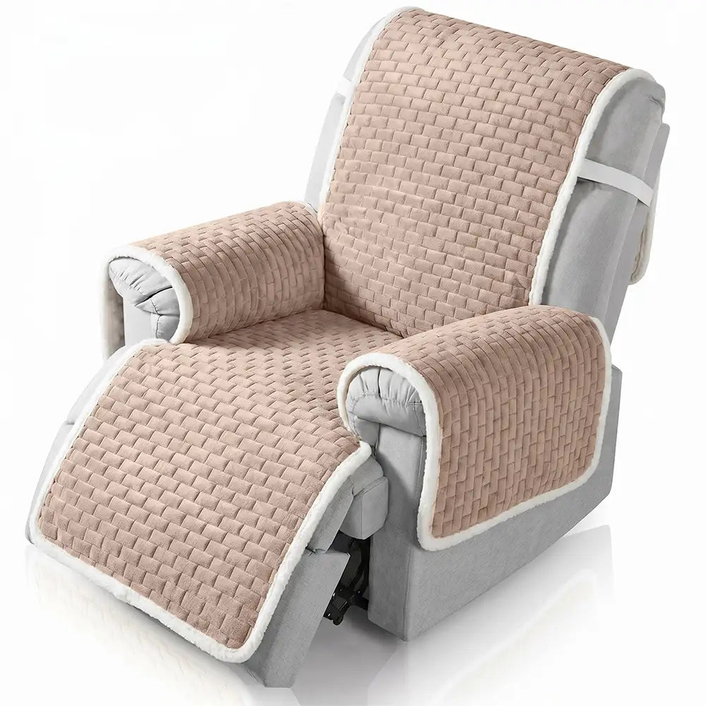 Plush Scratch-Resistant Recliner Luxe Couch Covers Slipcovers with Elastic Straps