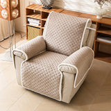 One-Piece Plush Scratch-Resistant Large Deluxe Couch Covers with Elastic Straps