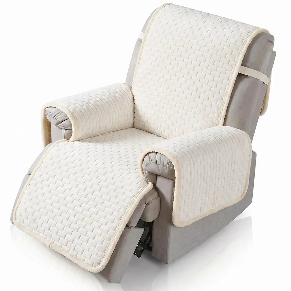 Plush Scratch-Resistant Recliner Luxe Couch Covers Slipcovers with Elastic Straps