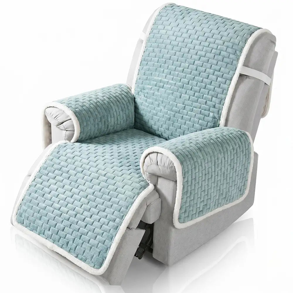Plush Scratch-Resistant Recliner Luxe Couch Covers Slipcovers with Elastic Straps