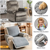 One-Piece Plush Scratch-Resistant Large Deluxe Couch Covers with Elastic Straps
