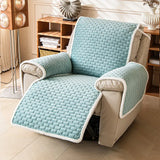 One-Piece Plush Scratch-Resistant Large Deluxe Couch Covers with Elastic Straps