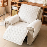 One-Piece Plush Scratch-Resistant Large Deluxe Couch Covers with Elastic Straps