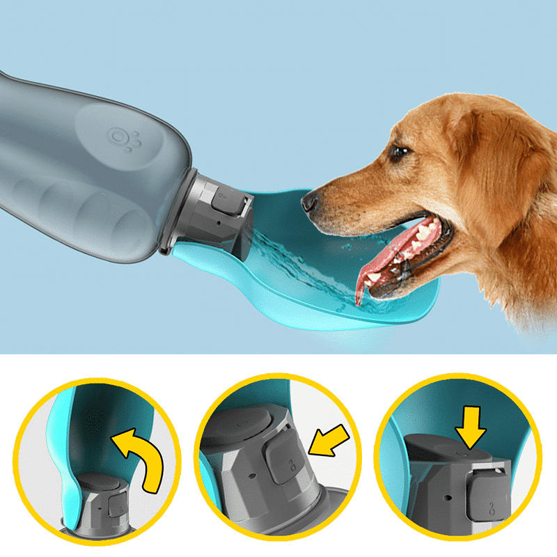 Portable Dog Travel Water Bottle | Durable Leak-Proof Hydration Solution with Foldable Bowl 4