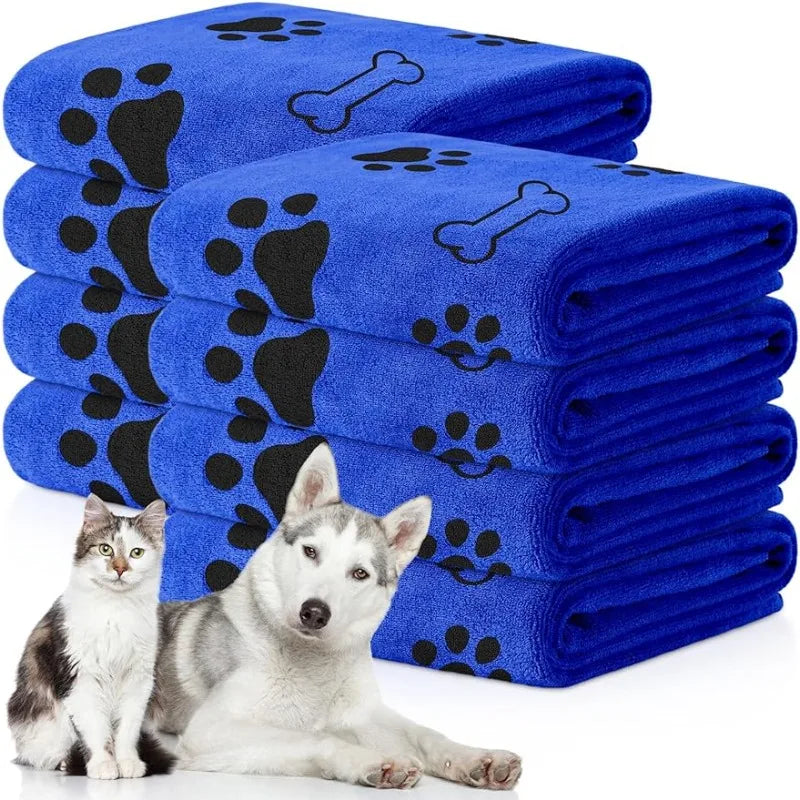 Quick-Drying Microfiber Dog Towel | Super-Absorbent Pet Bath and Car Wiping Cloth