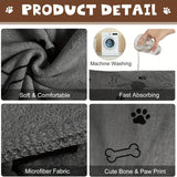 Quick-Drying Microfiber Dog Towel | Super-Absorbent Pet Bath and Car Wiping Cloth