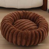 Round Plush Pet Bed | Super-Soft Long-Pile Winter Bed for Cats and Dogs
