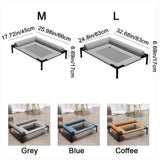 Mesh Elevated Dog Bed | Breathable Raised Pet Cot with Removable Pillow for Patio Sunbathing