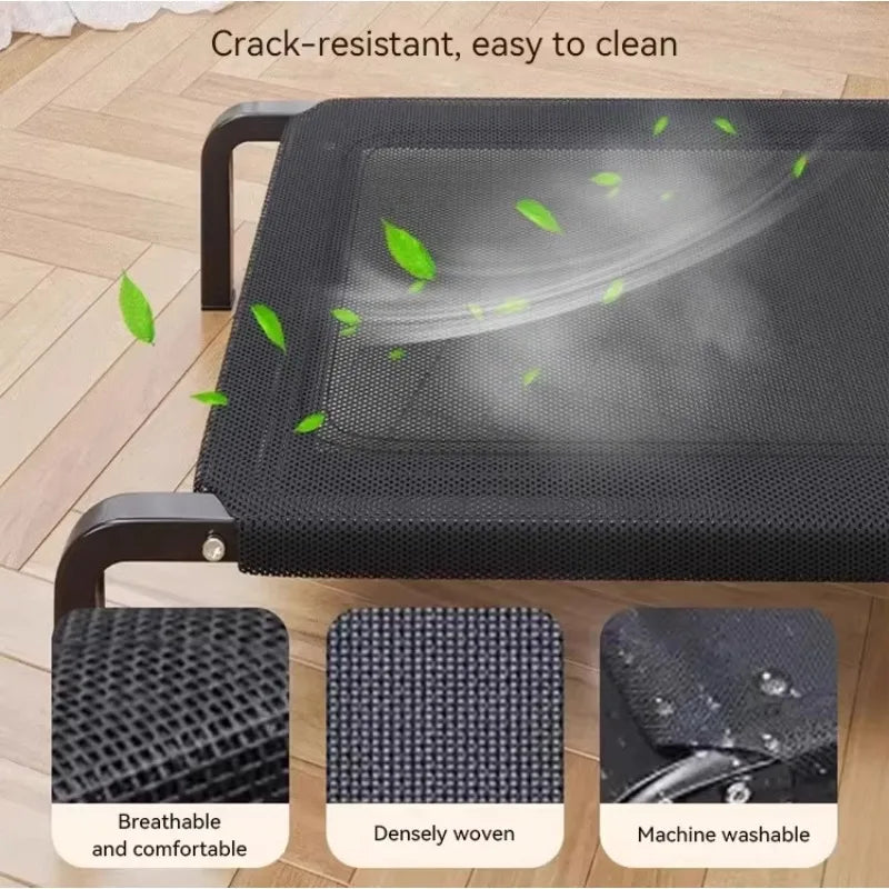 Elevated Outdoor Dog Bed | Moisture-Proof Non-Slip Nylon Nest for Large Dogs