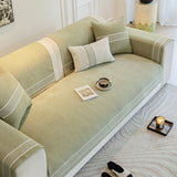 Chenille Jacquard Wide Edge Design Scratch-Resistant Luxe Couch Cover