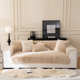 Warm Thick Faux Fur Sofa Protector Non-Slip Deluxe Couch Cover