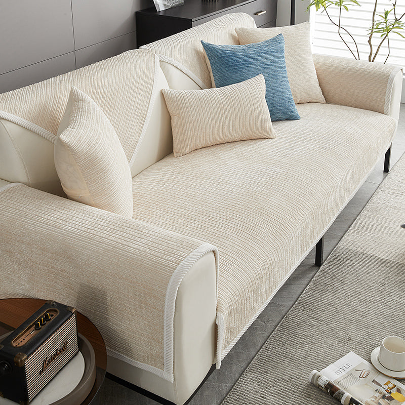 Waterproof Antimicrobial Simple Chenille Fabric Anti-scratch Elegant Couch Cover