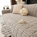 Waterproof One-Piece Cozy Flannel Sofa Protection Non-Slip Stretch Couch Cover