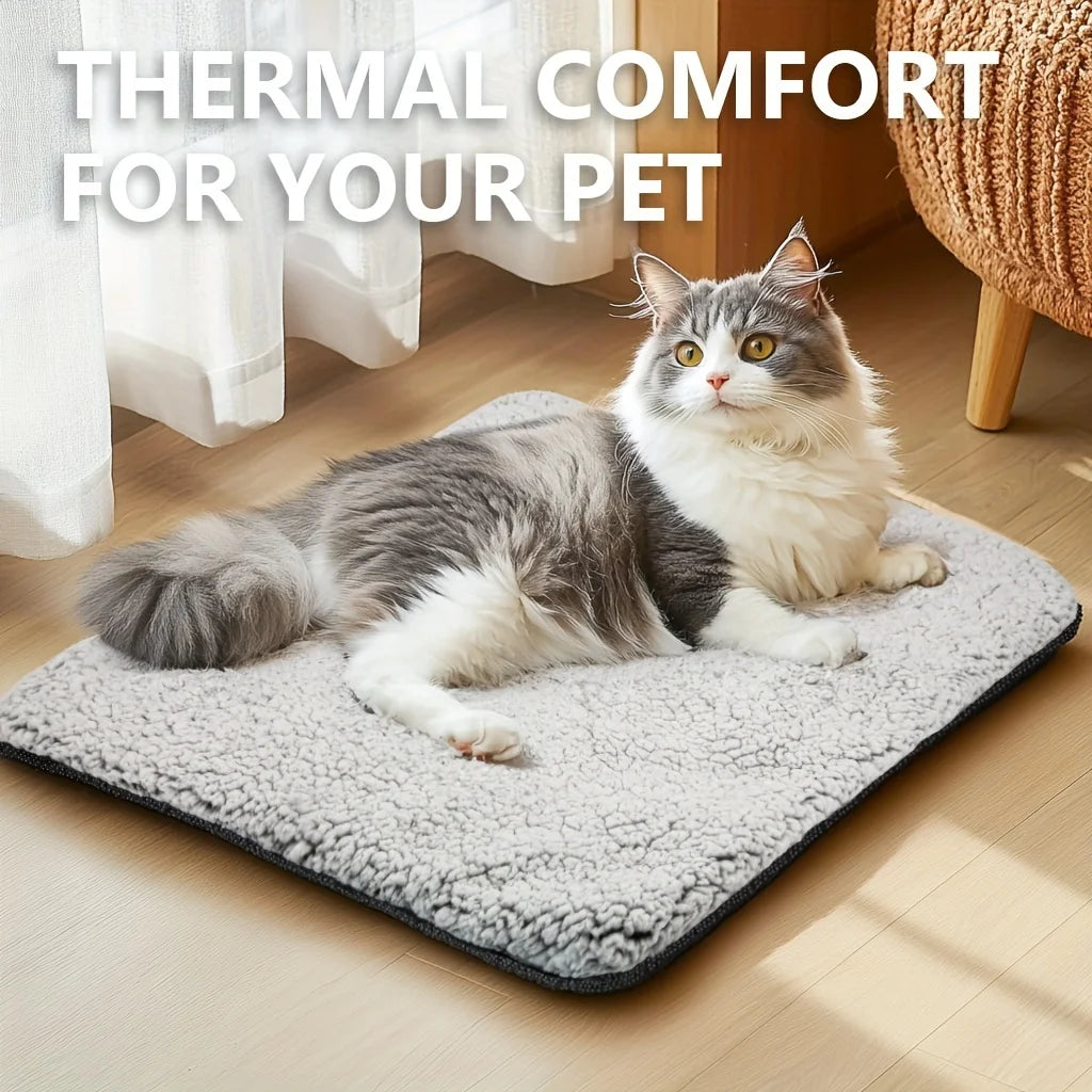 Self-Heating Pet Blanket | Washable Thermal Pad for Cats and Dogs | No Electricity Needed