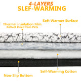 Self-Heating Pet Blanket | Washable Thermal Pad for Cats and Dogs | No Electricity Needed